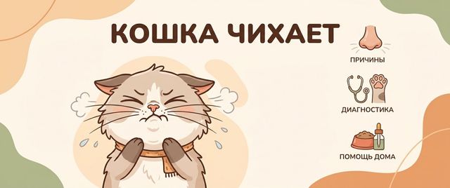 Кошка чихает: причины, что это значит и когда к ветеринару