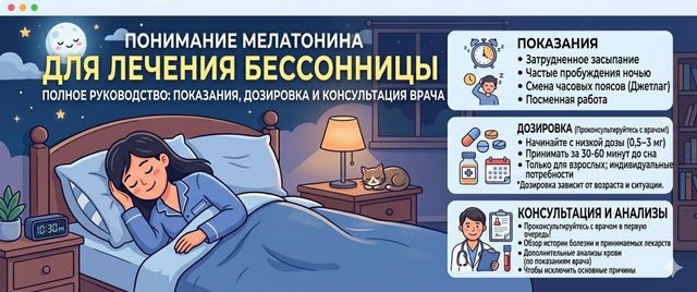 Мелатонин при бессоннице: дозировка, показания и анализы