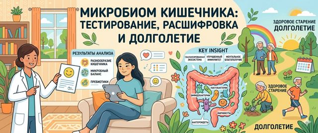 Микробиом кишечника: анализы, расшифровка и связь с долголетием