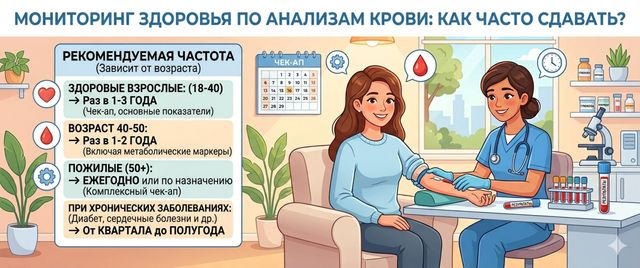 Мониторинг здоровья по анализам крови: как часто сдавать