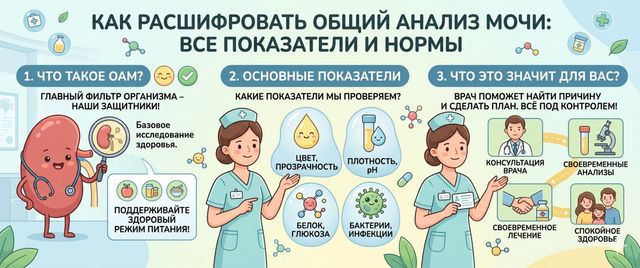 Расшифровка анализа мочи: все показатели и их значение