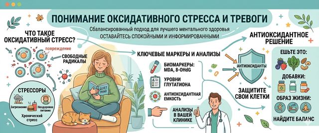 Оксидативный стресс и тревога: маркеры, антиоксиданты и анализы