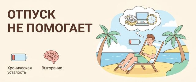 Почему отпуск не помогает от выгорания и что работает вместо него