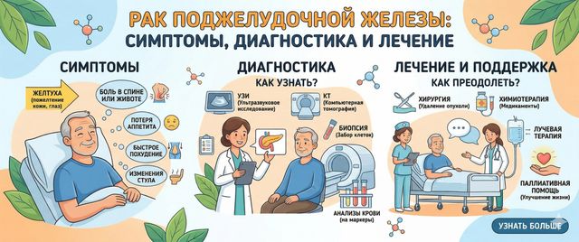 Рак поджелудочной железы: симптомы, диагностика и лечение