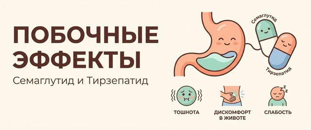 Побочные эффекты семаглутида и тирзепатида: что бывает и что делать