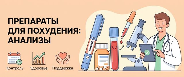 Препараты для похудения (Оземпик, семаглутид): риски и анализы