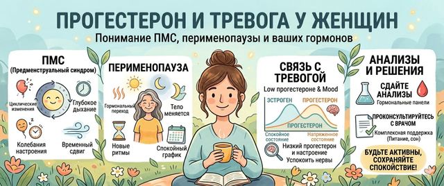 Прогестерон и тревога у женщин: ПМС, перименопауза и анализы
