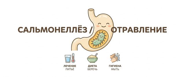 Сальмонеллёз и пищевое отравление: симптомы и что делать