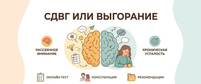 СДВГ или выгорание, тревога и депрессия: как их отличить