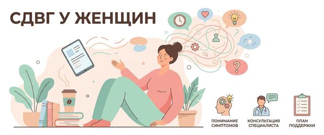 СДВГ у женщин: симптомы, признаки и почему находят поздно