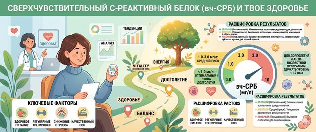 С-реактивный белок вч: норма для долголетия и расшифровка
