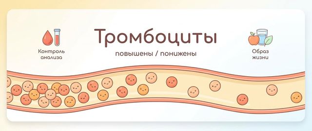Тромбоциты повышены и понижены: норма, причины и что делать