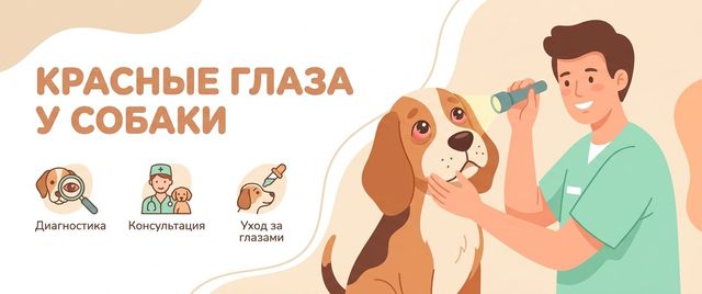 Красные глаза у собаки: конъюнктивит, травма или глаукома