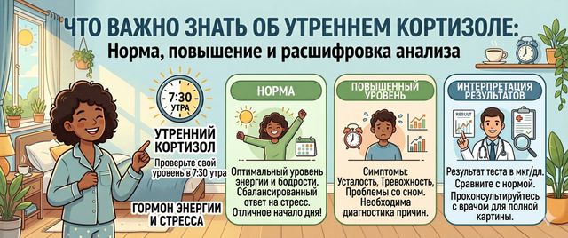Утренний кортизол: норма, повышение и расшифровка анализа