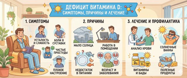 Дефицит витамина D: симптомы, причины, анализы и лечение