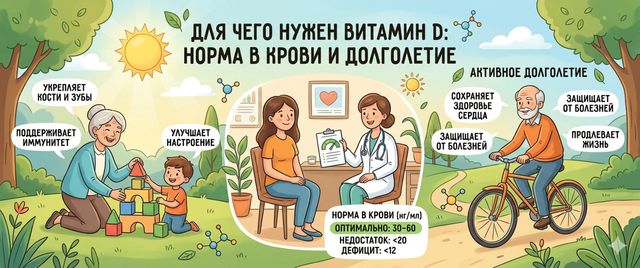 Для чего нужен витамин D: норма в крови и долголетие