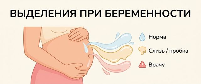 Выделения при беременности: норма и когда это опасно