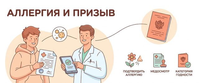 Берут ли в армию с аллергией: категория годности по форме