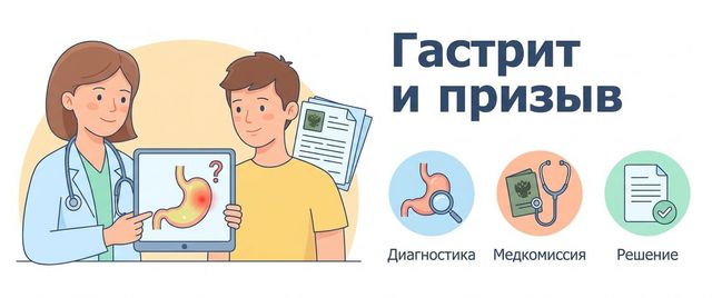 Берут ли в армию с гастритом: категория годности по статье 59