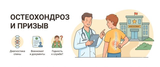Берут ли в армию с остеохондрозом: что требует статья 66