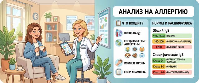 Анализ на аллергию: что входит, нормы и как расшифровать