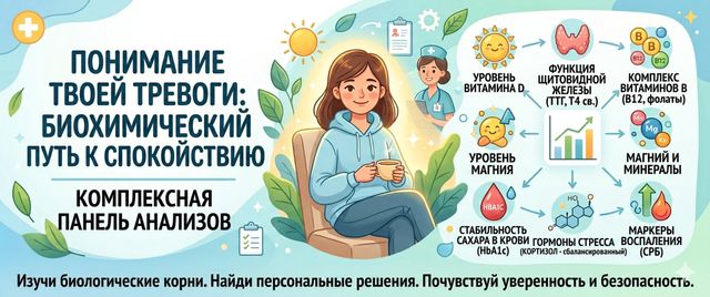 Анализы при тревоге: комплексная панель биохимических причин