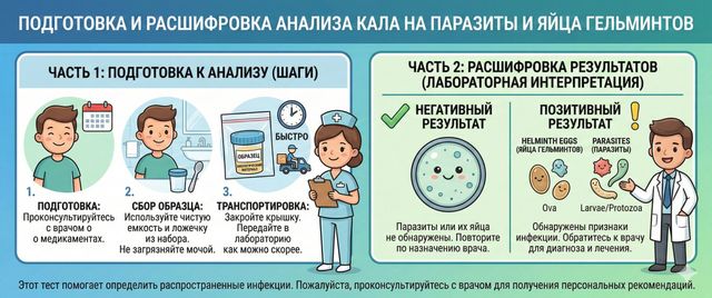 Анализ кала на паразиты и яйца гельминтов: подготовка и расшифровка