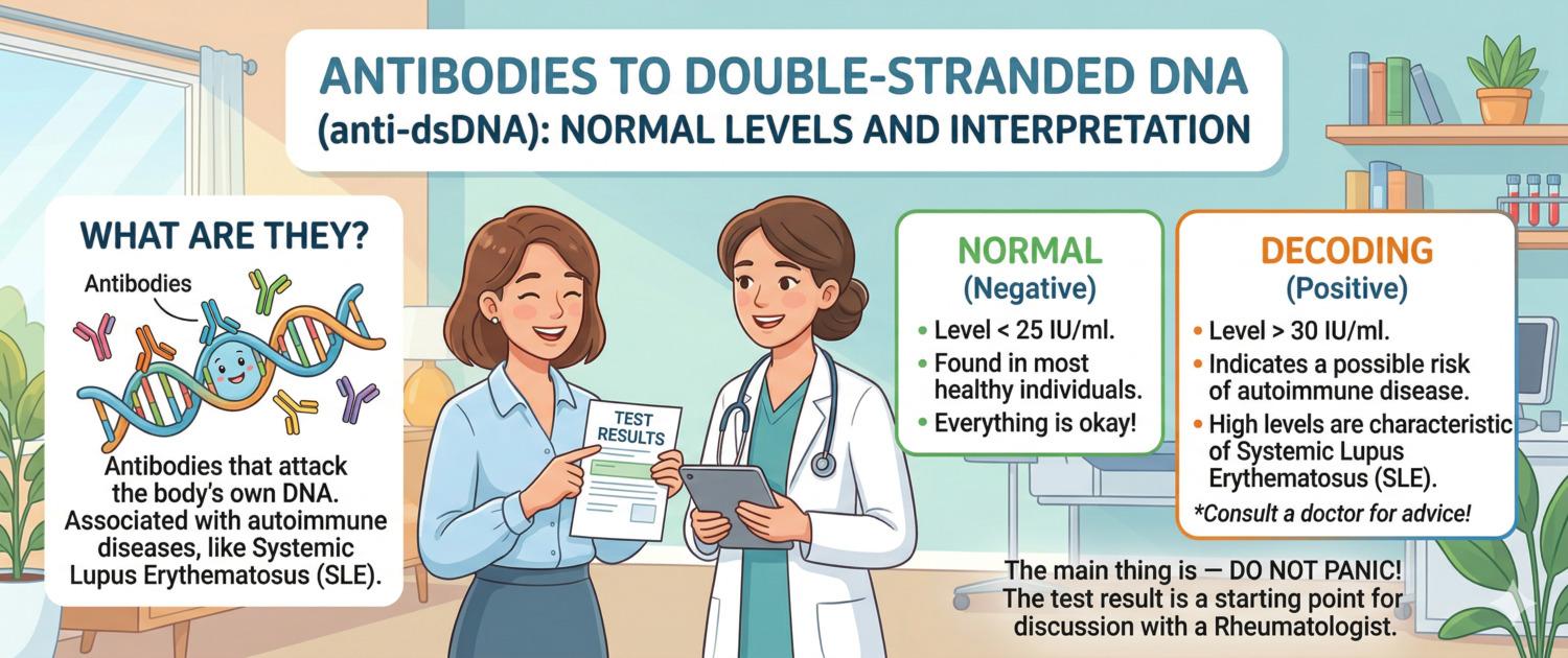 Anti-dsDNA Antibodies: Normal Range, Results and Lupus — LabReadAI