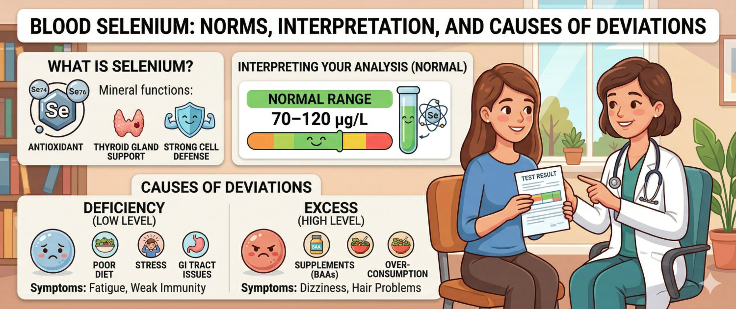 Blood Selenium: Normal Levels, Deficiency and Test Results — LabReadAI