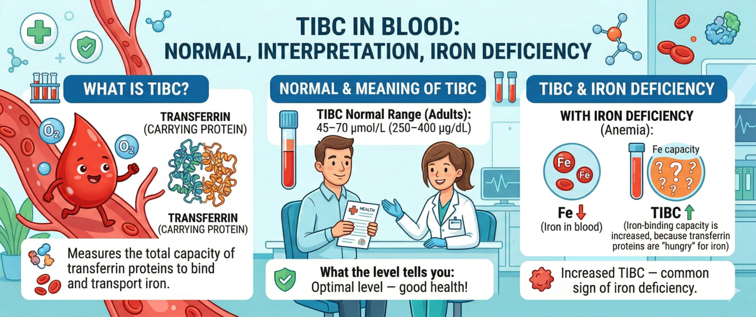 TIBC Blood Test: Normal Range, Low and High Levels Explained — LabReadAI